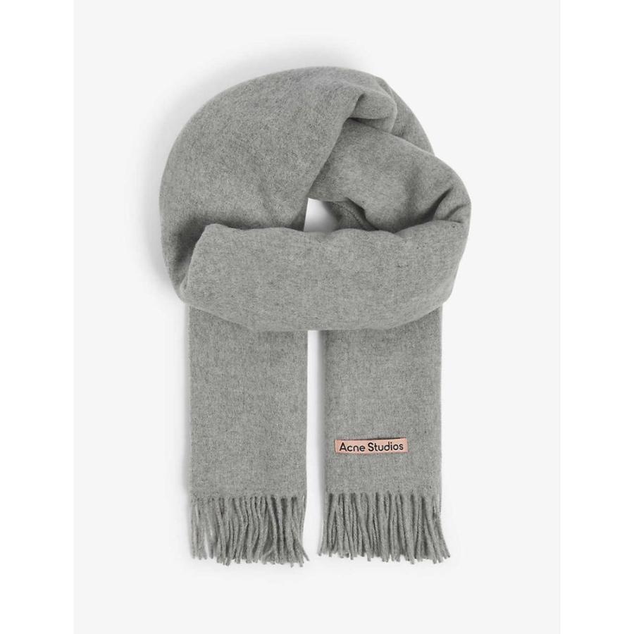 アクネ ストゥディオズ Acne Studios メンズ マフラー スカーフ ストール Canada New Fringe Trimmed Wool Scarf Light Grey Melange Cqsrditwle メンズファッション Phongvedieuhang Com