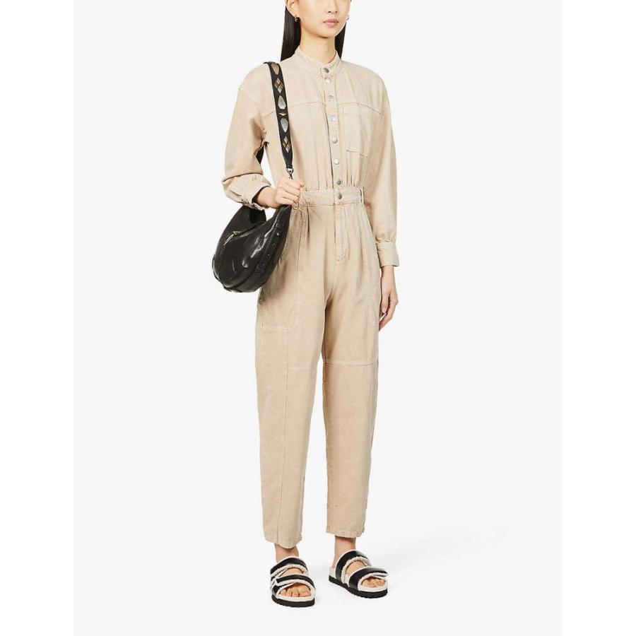 バッシュ Ba Sh レディース オールインワン ジャンプスーツ ワンピース ドレス オールインワン セットアップ Dincy Faded Wash オールインワン Cotton Blend Faded Wash Jumpsuit Beige Ap5 399 フェルマート エフ Fermart Ef