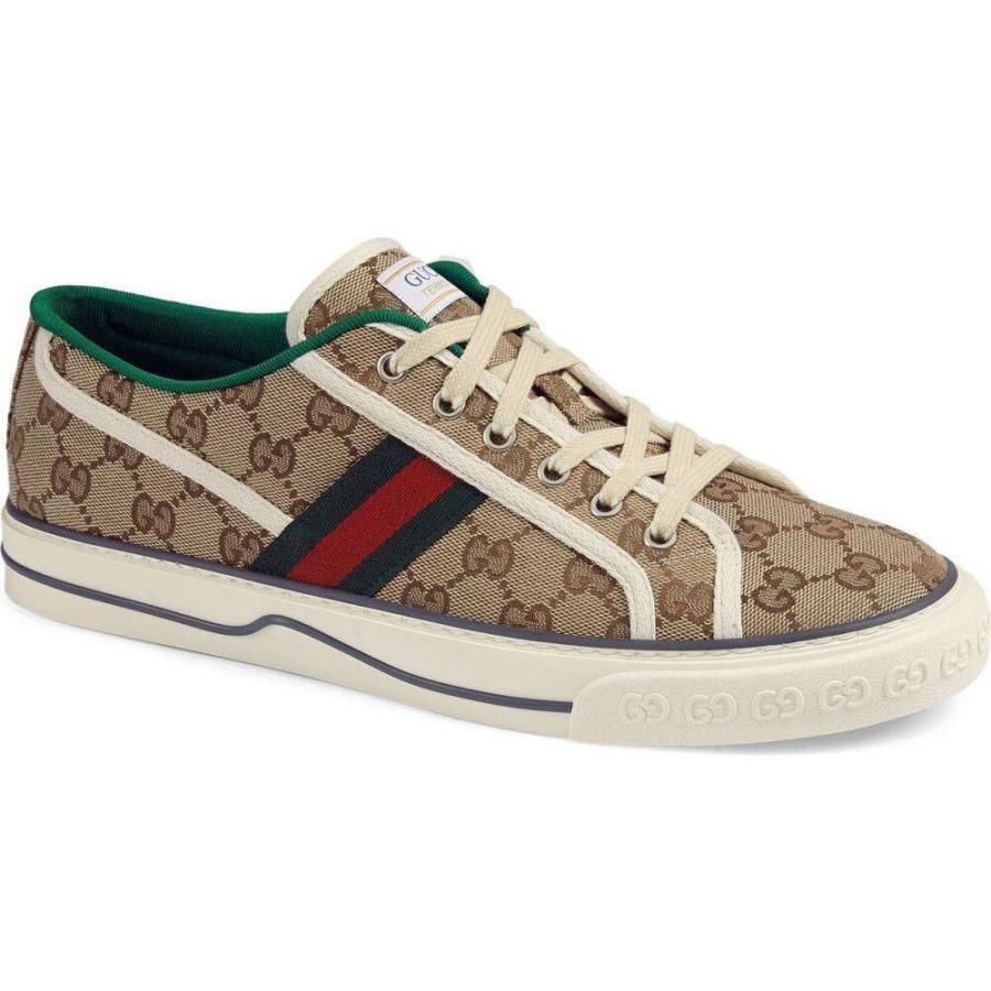 最新入荷 メンズ スニーカー グッチ Gucci シューズ 靴 Ebony Beige Sneaker Top Low Canvas Web シューズ 靴 ローカット スニーカー メンズ Gucci グッチ シューズ castillogomez Com
