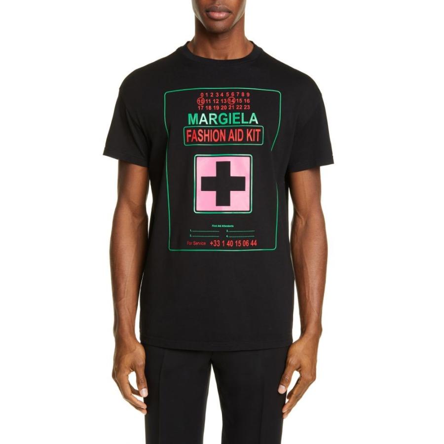 メゾン マルジェラ Maison Margiela Margiela メンズ Tシャツ Maison トップス Aid Fashion Aid T Shirt Black
