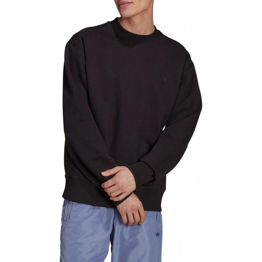激安新作 アディダス Adidas メンズ スウェット トレーナー トップス Trefoil Crewneck Sweatshirt Black 安い アウトレット Www Superavila Com