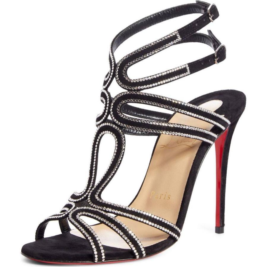 クリスチャン ルブタン Christian Louboutin レディース サンダル ミュール シューズ 靴 Renee Crystal Embellished Sandal Black Silver Www Mohmmadiyon Com