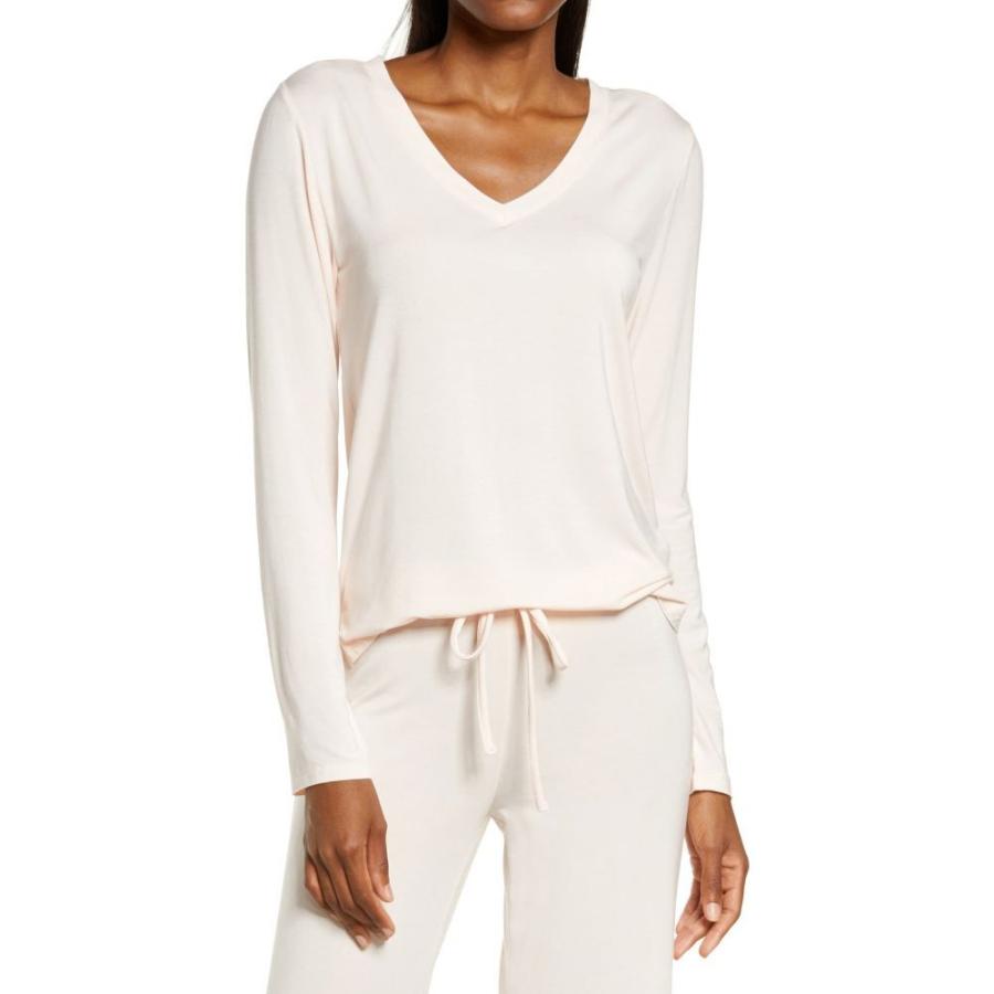 新規購入 ノードストローム Nordstrom レディース パジャマ トップのみ Vネック インナー 下着 Moonlight V Neck Long Sleeve Pajama Top Pink Creole 開店祝い Www Simon Page Com