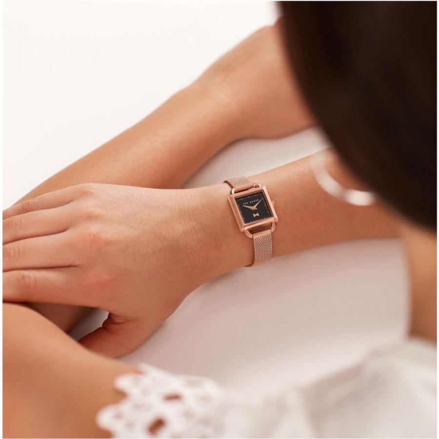 お気にいる テッドベーカー Ted Baker London レディース 腕時計 Taliah Bow Mesh Strap Watch 24mm Black 人気が高い Teammedellin Co