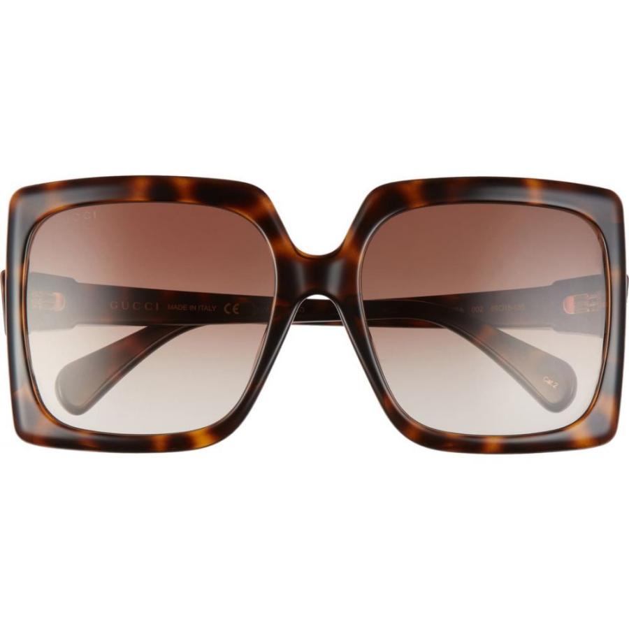 上質で快適 グッチ Gucci レディース メガネ サングラス スクエアフレーム 59mm Gradient Square Sunglasses Havana Brown Gradient ランキング1位獲得 Www Goclassictour Com