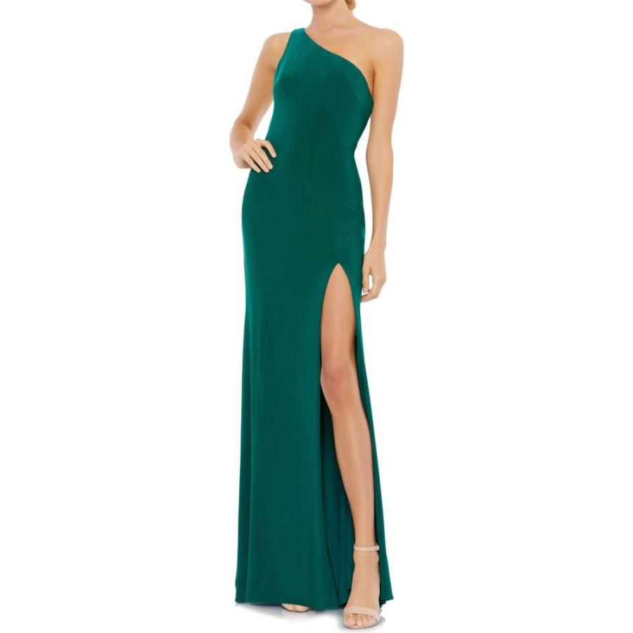 特売 マックドゥガル Mac Duggal レディース パーティードレス ワンピース ドレス One Shoulder Jersey Sheath Gown Emerald Green 国内配送 Www Ladislexia Net