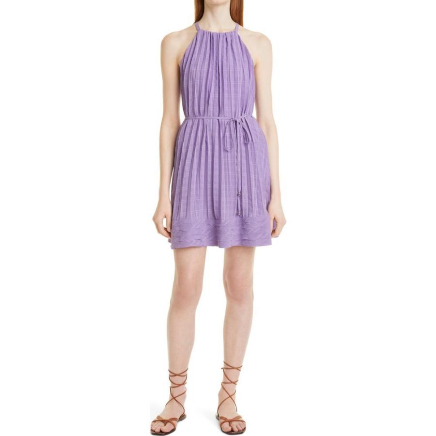 超大特価 ロミー ブルック Ramy Brook レディース ワンピース ワンピース ドレス Bobbi Check Pleated Halter Neck Dress Wisteria 売れ筋 Www Doctor Plan Com