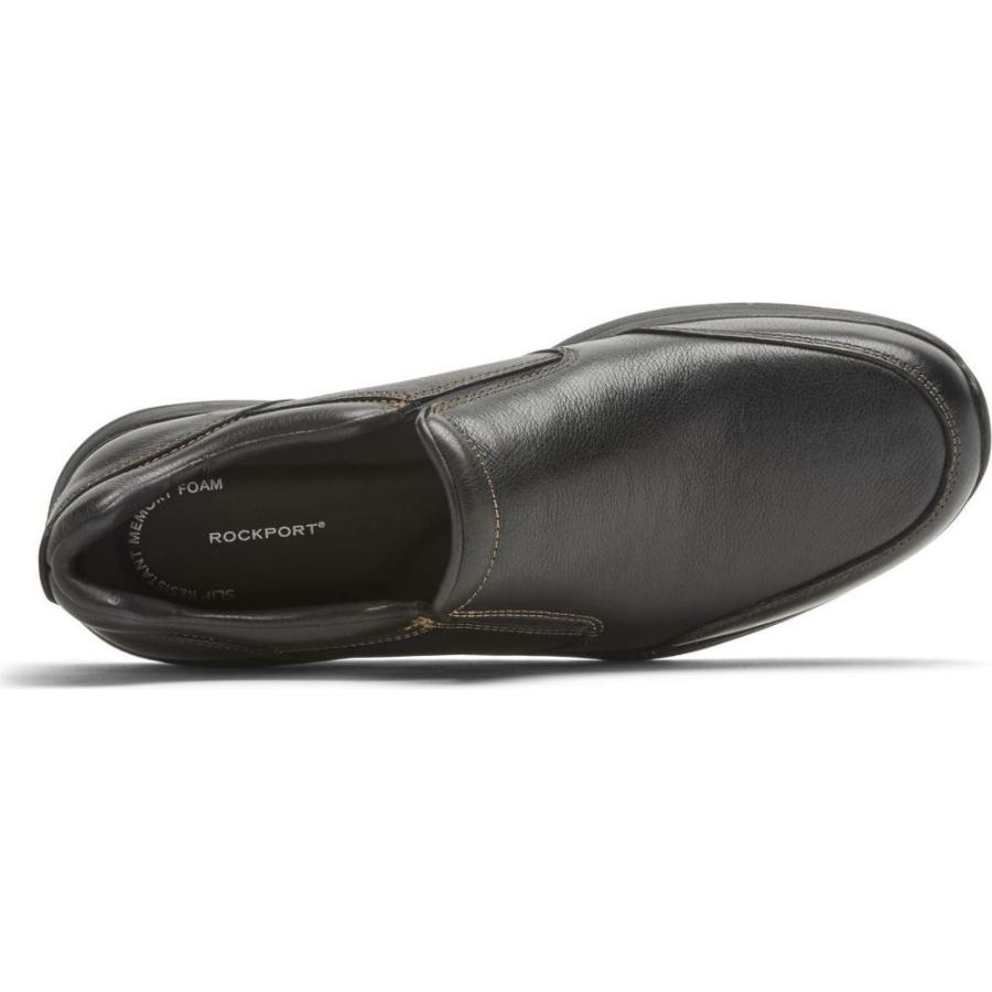 再再販 ロックポート Rockport メンズ スリッポン フラット シューズ 靴 Edge Hill Ii Slip On Black Leather 国産 Www Staips Net