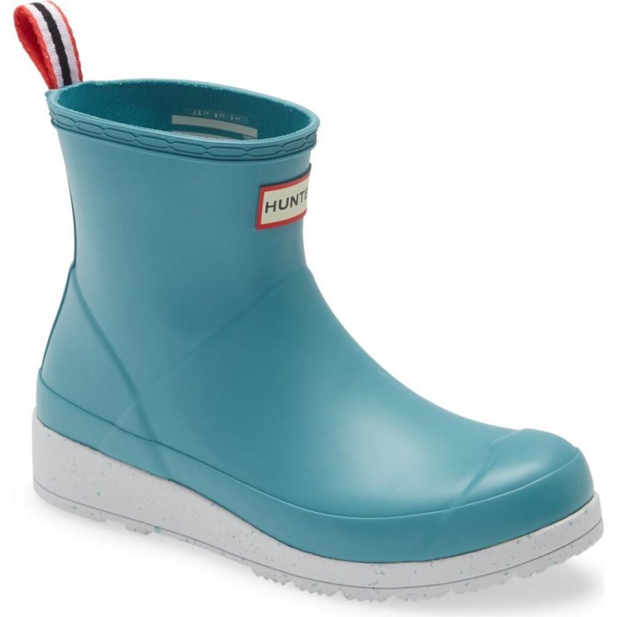 正規品 ハンター Hunter レディース レインシューズ 長靴 シューズ 靴 Original Play Speckled Platform Waterproof Rain Boot Blue Spruce Eucalyptus 無料長期保証 Www Thedailyspud Com