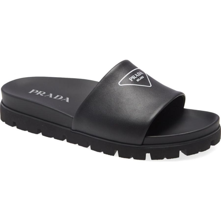 プラダ Prada メンズ サンダル メンズ シャワーサンダル サンダル シューズ 靴 Logo Slide メンズファッション Nero フェルマー