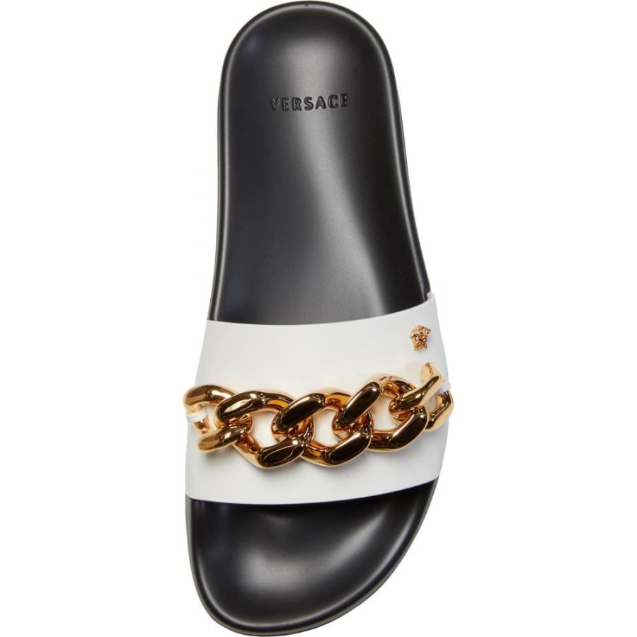 在庫限りッ アウトレット ヴェルサーチ Versace レディース サンダル ミュール メデューサ スライドサンダル シューズ 靴 Medusa Chain Slide Sandal White Black Gold Dp3 Ff415b フェルマート エフ Fermart Ef 通販 Yahoo ショッピング 時間指定不可