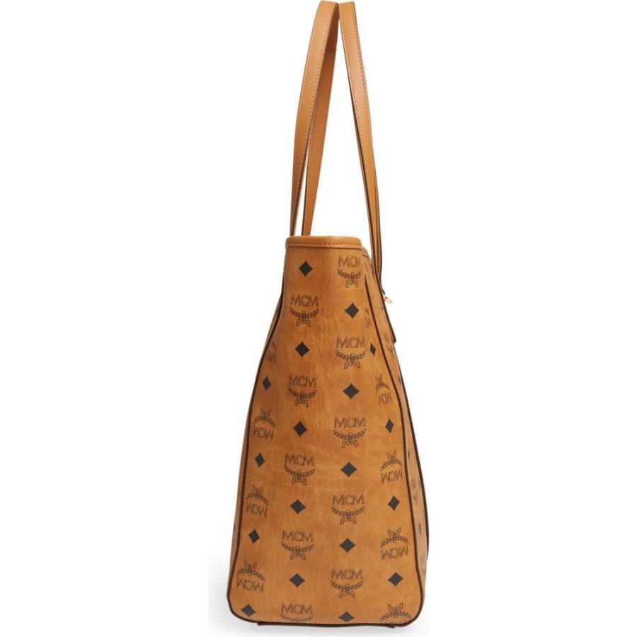 大特価 エムシーエム Mcm レディース トートバッグ バッグ Medium Toni Visetos Coated Canvas East West Shopper Cognac 新しいコレクション Skylanceronline Com