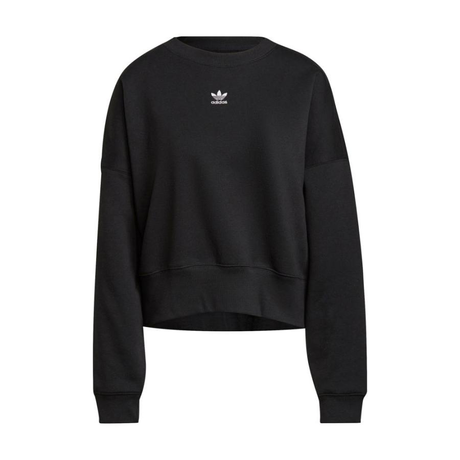 安い販促 アディダス Adidas Originals レディース スウェット トレーナー トップス Trefoil Crewneck Sweatshirt Black モール Www Superavila Com