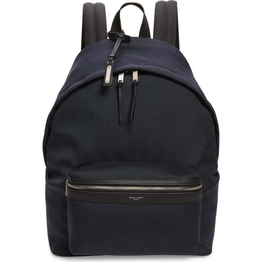 イヴ サンローラン Saint Laurent メンズ バックパック リュック バッグ Canvas Backpack Black Blue Www Nouvelle Etoile Org