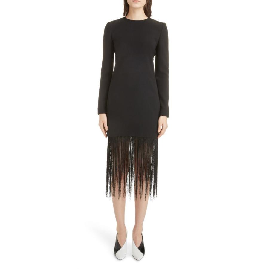 ジバンシー Givenchy レディース ワンピース ワンピース ドレス Fringe Hem Wool Crepe Sheath Dress Black Sandraherrera Apce Org Bo