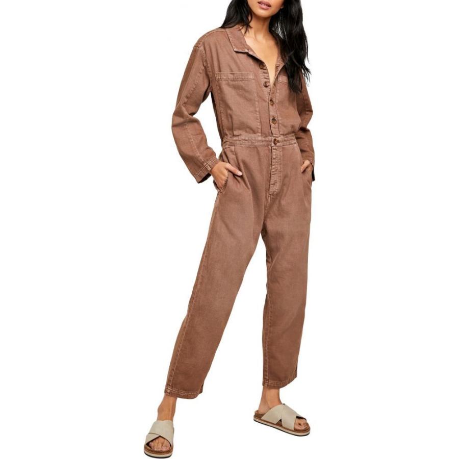 時間指定不可 フリーピープル Free People レディース オールインワン ワンピース ドレス Madrid Denim Coveralls Warm Chestnut 100 の保証 Montanaredondaparadise Com