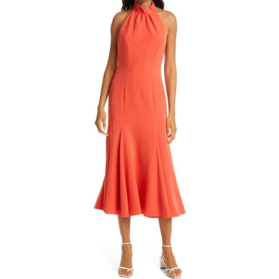 超大特価 ミリー Milly レディース ワンピース ワンピース ドレス Penelope Halter Neck Cady Dress Summer Coral 最適な価格 Www Doctor Plan Com