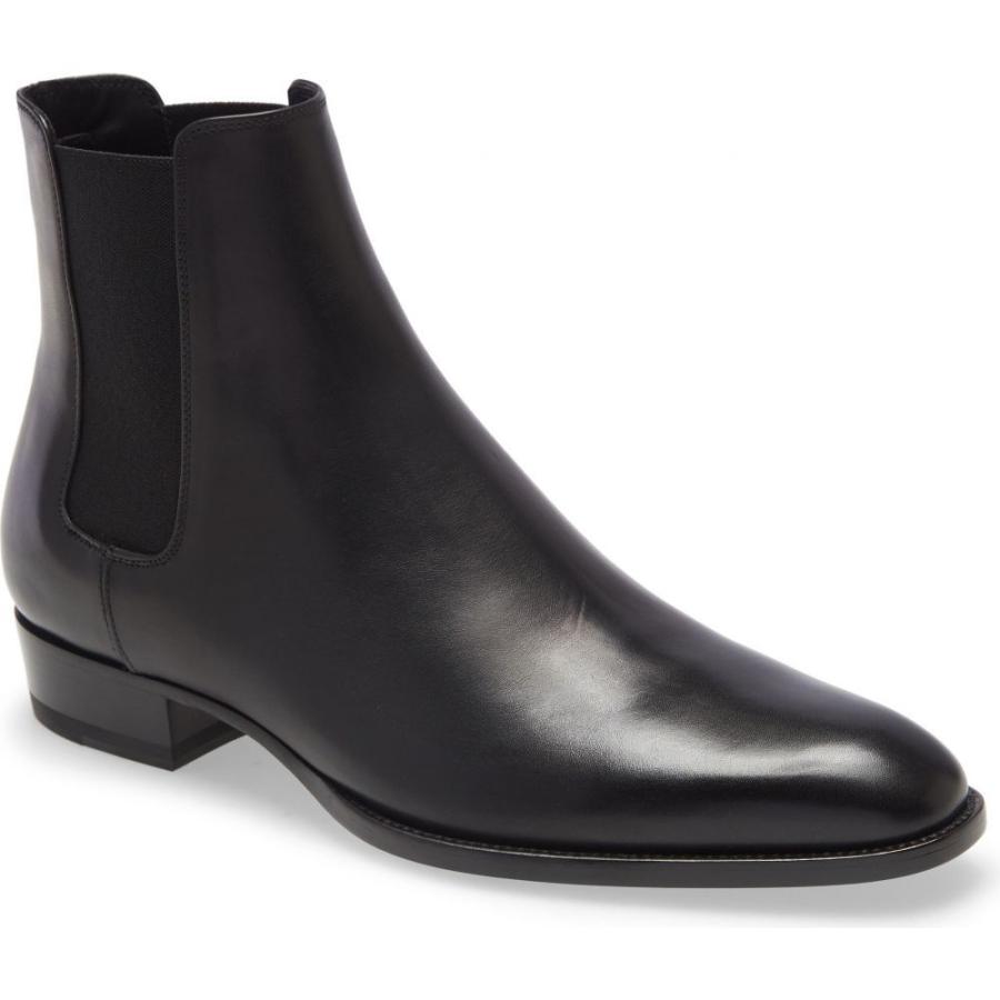 国内外の人気 ブーツ メンズ Laurent Saint サンローラン シューズ 靴 メンズ ブーツ サンローラン Laurent Saint チェルシーブーツ Black Boot Chelsea Wyatt シューズ 靴 ブーツ Smssvg Org