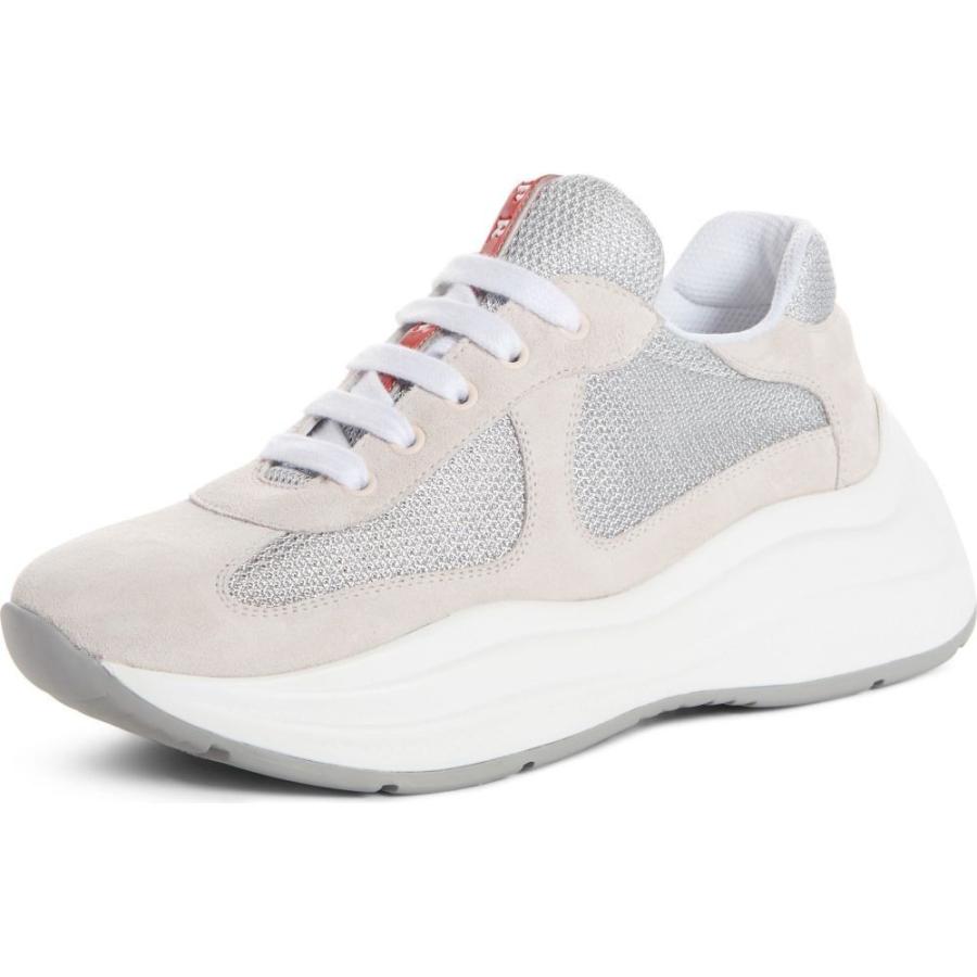 プラダ Prada レディース スニーカー レースアップ シューズ 靴 Lace Up Trainer Sneaker Grey Supersport Tn