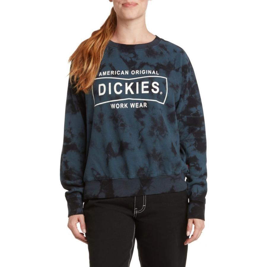 高額売筋 Tie Logo トップス スウェット トレーナー レディース Dickies ディッキーズ レディース スウェット トレーナー ディッキーズ Dickies Dye Blue Airforce Sweatshirt トップス Affaires Sociales Gouv Cg