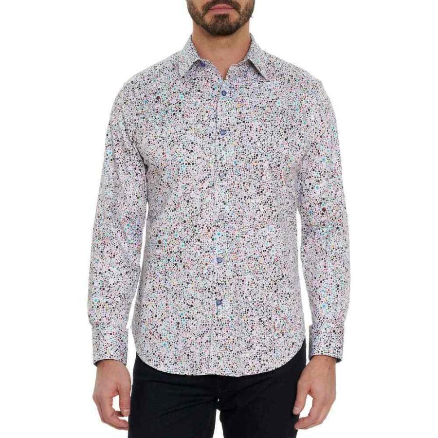 世界の トップス シャツ メンズ Graham Robert ロバートグラハム トップス メンズ シャツ ロバートグラハム Graham Robert Brisbane White Shirt Button Up Stretch Dot シャツ カジュアルシャツ Inetec Com Br