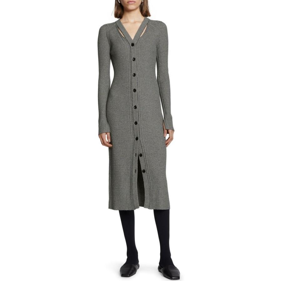 超安い Black Ecru Dress Midi Sleeve Long Ribbed Cutout ミドル丈 ワンピース レディース Label White Schouler Proenza レーベル ホワイト スクーラー プロエンザ ワンピース Label White Schouler Proenza ワンピース チュニック