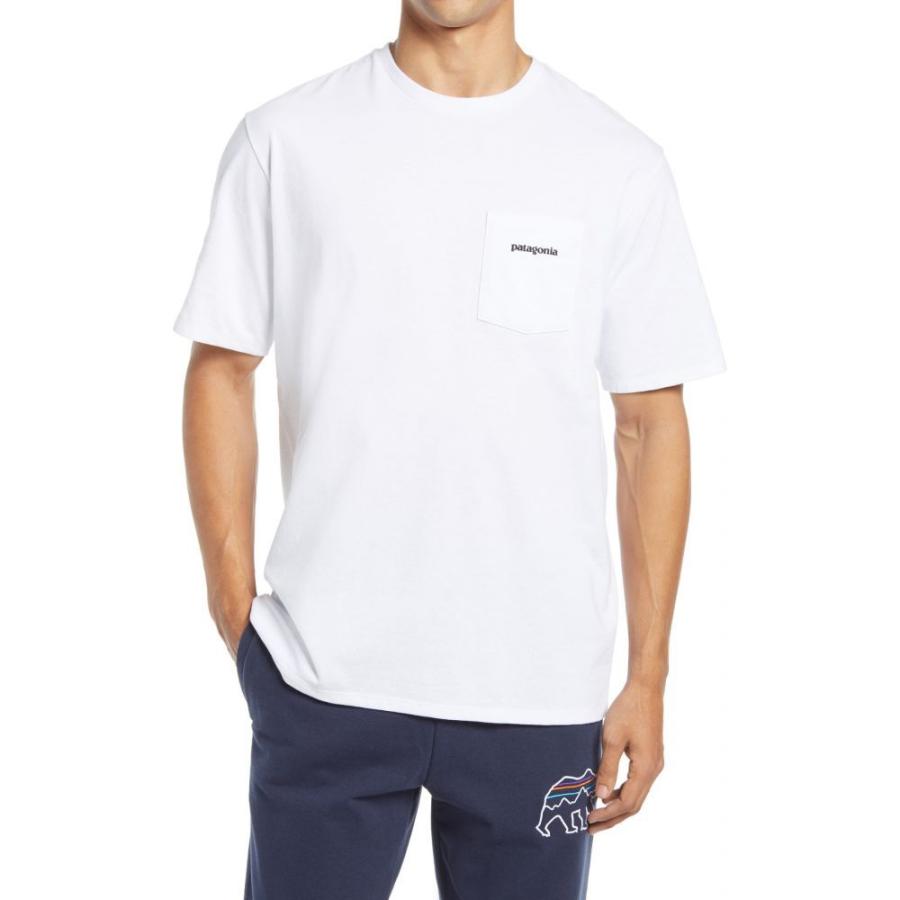最高の パタゴニア Patagonia メンズ Tシャツ ポケット ロゴtシャツ トップス P 6 Logo Pocket Responsibi Tee Graphic Tee White 保障できる Tellosystems Com