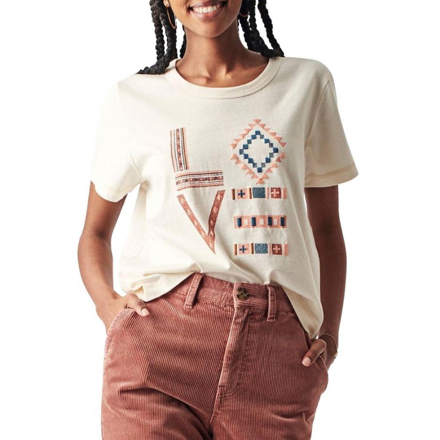 手数料安い Embroidered Love X Yellowtail B トップス Tシャツ レディース Faherty ファレティ トップス レディース Tシャツ ファレティ Faherty Graphic Multi White Tee トップス