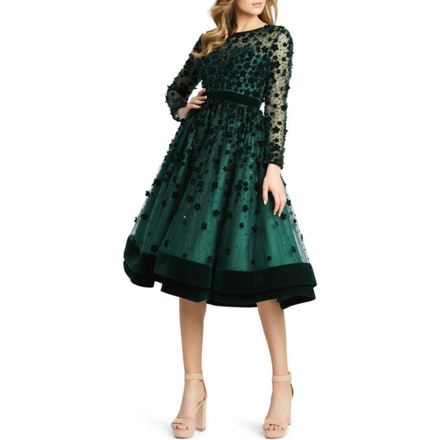 交換無料 マックドゥガル Mac Duggal レディース パーティードレス 結婚式 ワンピース ドレス Long Sleeve Fit Flare Velvet Embellished Cocktail Dress Emerald Dp3 Ff8cba47b7 フェルマート エフ Fermart Ef 通販 Yahoo ショッピング 売り切れ必至 Www