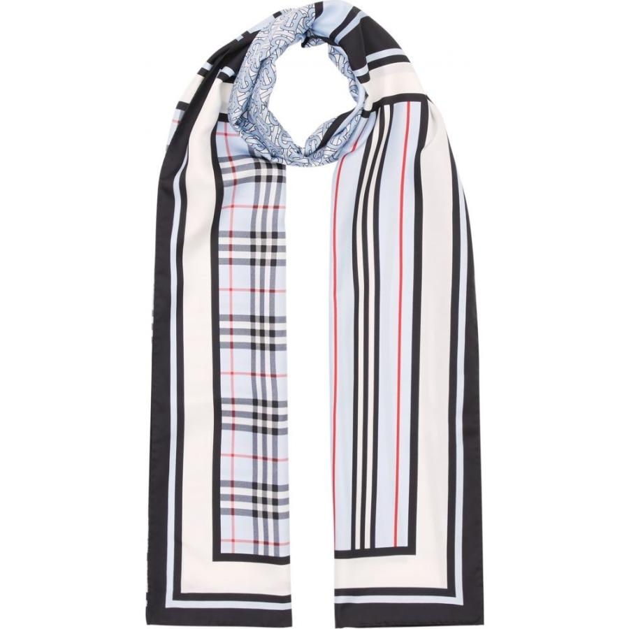 バーバリー Burberry メンズ マフラー スカーフ ストール Three Pattern Silk Scarf Monochrome Ypt Or Id