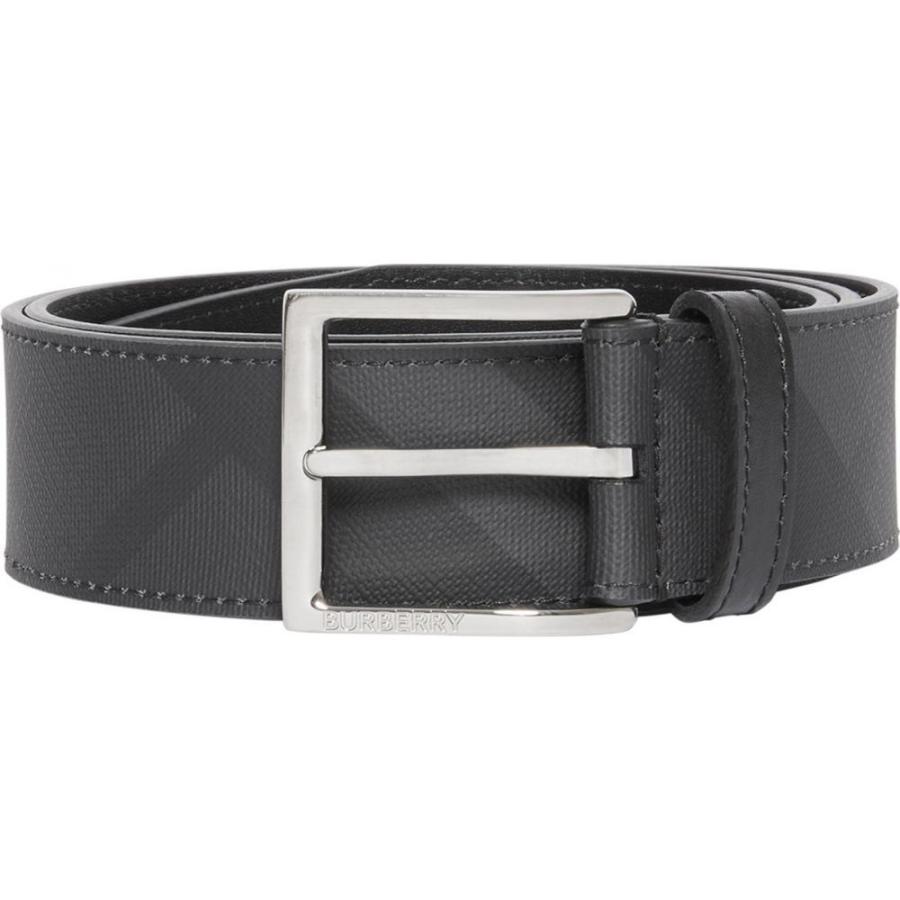 人気メーカー ブランド Burberry バーバリー ベルト メンズ ファッション小物 バーバリー Burberry メンズ ベルト London Check Belt Dark Charcoal Black 財布 帽子 ファッション小物 Smssvg Org