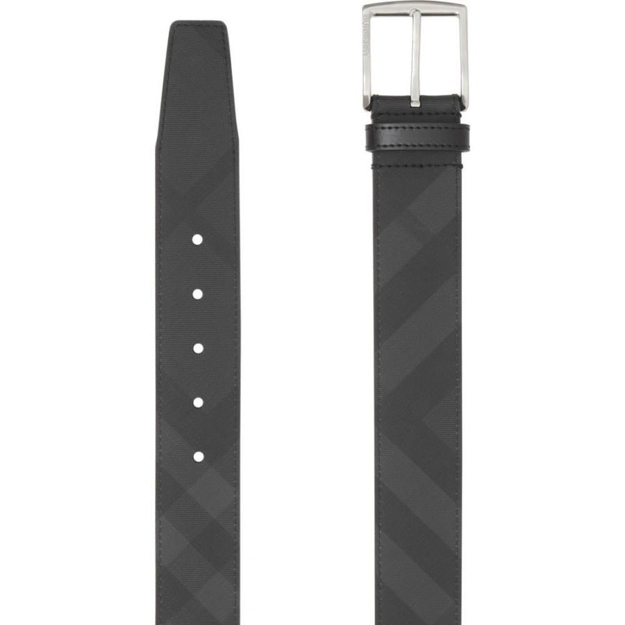 超可爱の Burberry バーバリー ベルト メンズ ファッション小物 バーバリー Burberry メンズ ベルト London Check Belt Dark Charcoal Black 財布 帽子 ファッション小物 Smssvg Org
