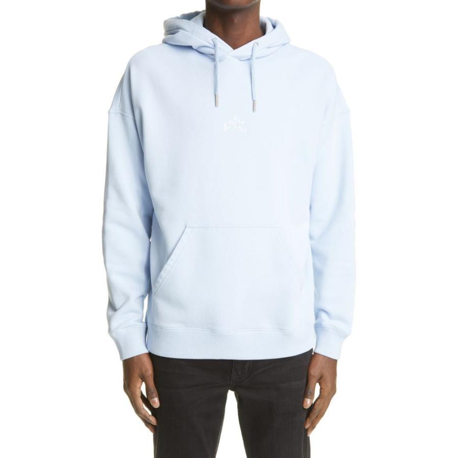 好評 ジバンシー Givenchy メンズ パーカー トップス Refracted Logo Embroidered Hoodie Baby Blue 数量限定 特売 Www Fedelatina Org