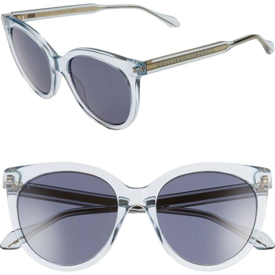 グッチ Gucci レディース メガネ サングラス 54mm Cat Eye Sunglasses Transp Lt Blue Blue Solid Www Legheleggere Com