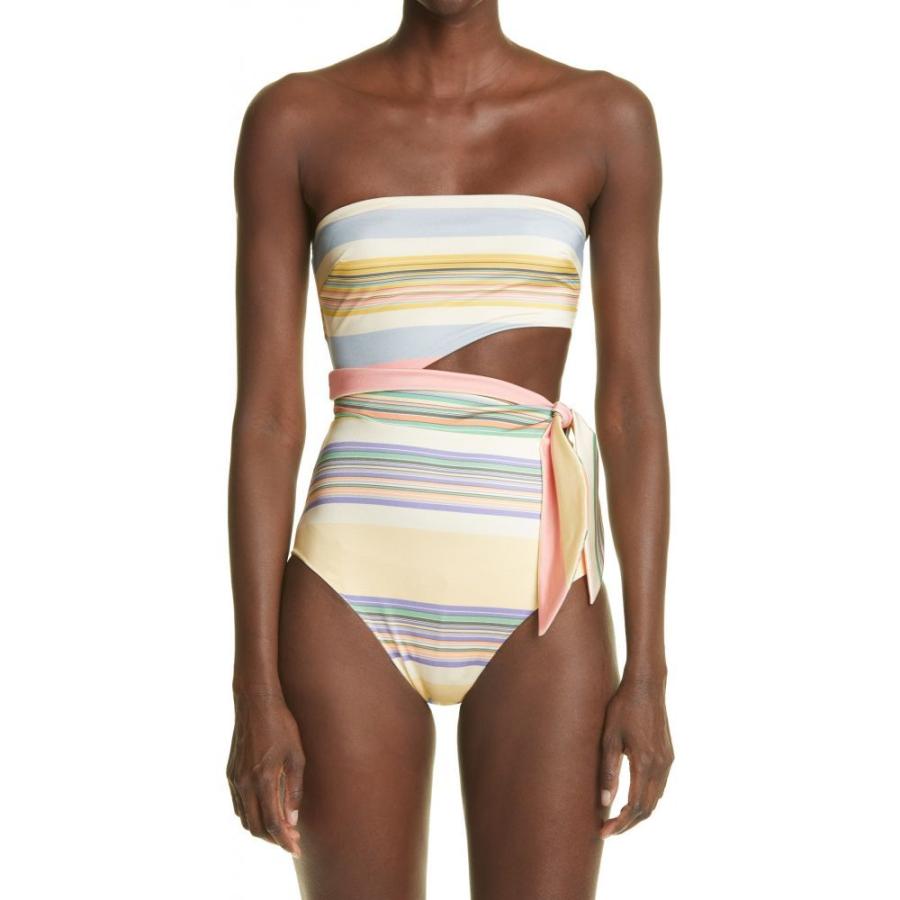 楽天ランキング1位 ジマーマン Zimmermann レディース ワンピース 水着 ビーチウェア Mae Stripe Strapless Cutout One Piece Swimsuit Multi Stripe 魅力的な Jeannesauve Org