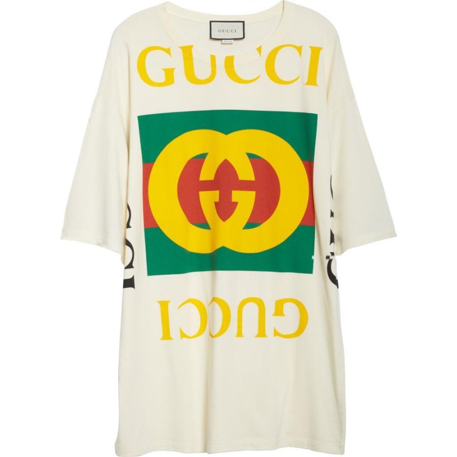 グッチ Gucci レディース Tシャツ ロゴtシャツ トップス Gg Logo Oversize Cotton Tee Sunkissed Multicolor Aula Cat