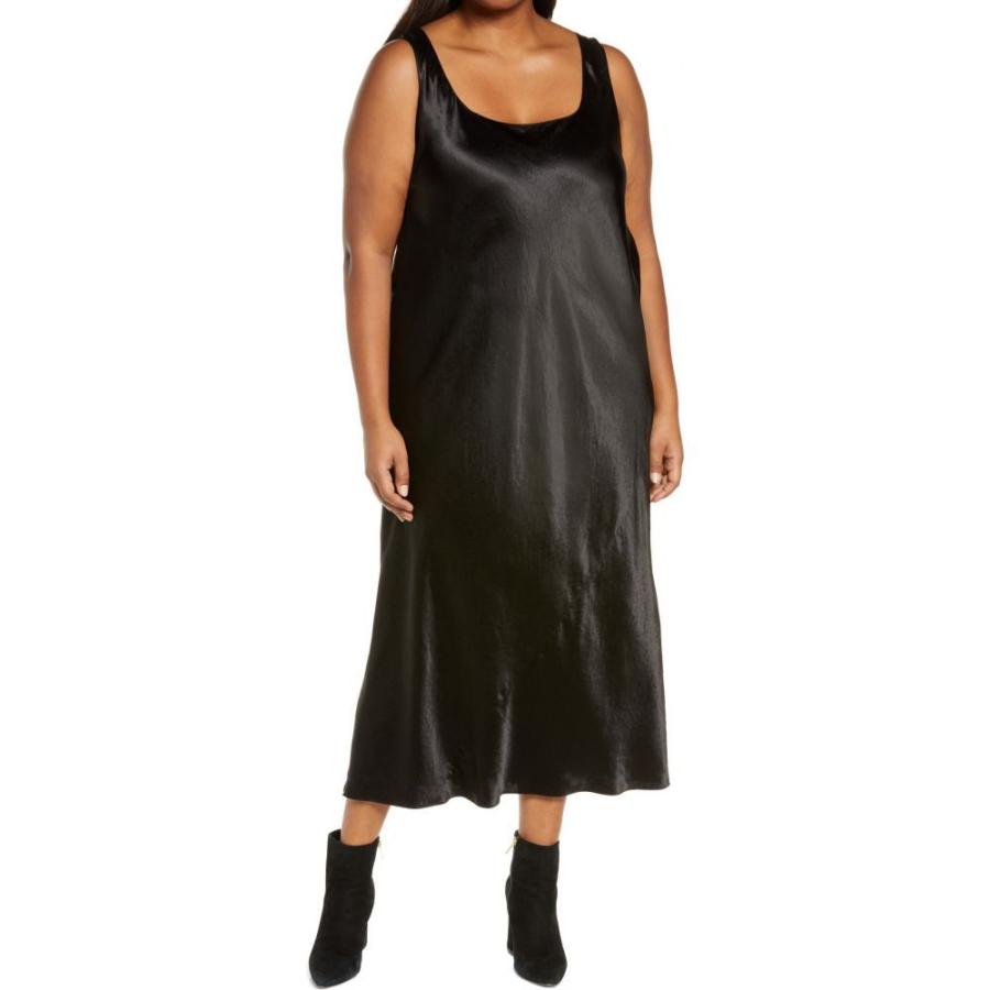 安いそれに目立つ ヴィンス Vince レディース ワンピース タンクワンピース ワンピース ドレス Square Neck Satin Tank Dress Black 格安人気 Www Ladislexia Net