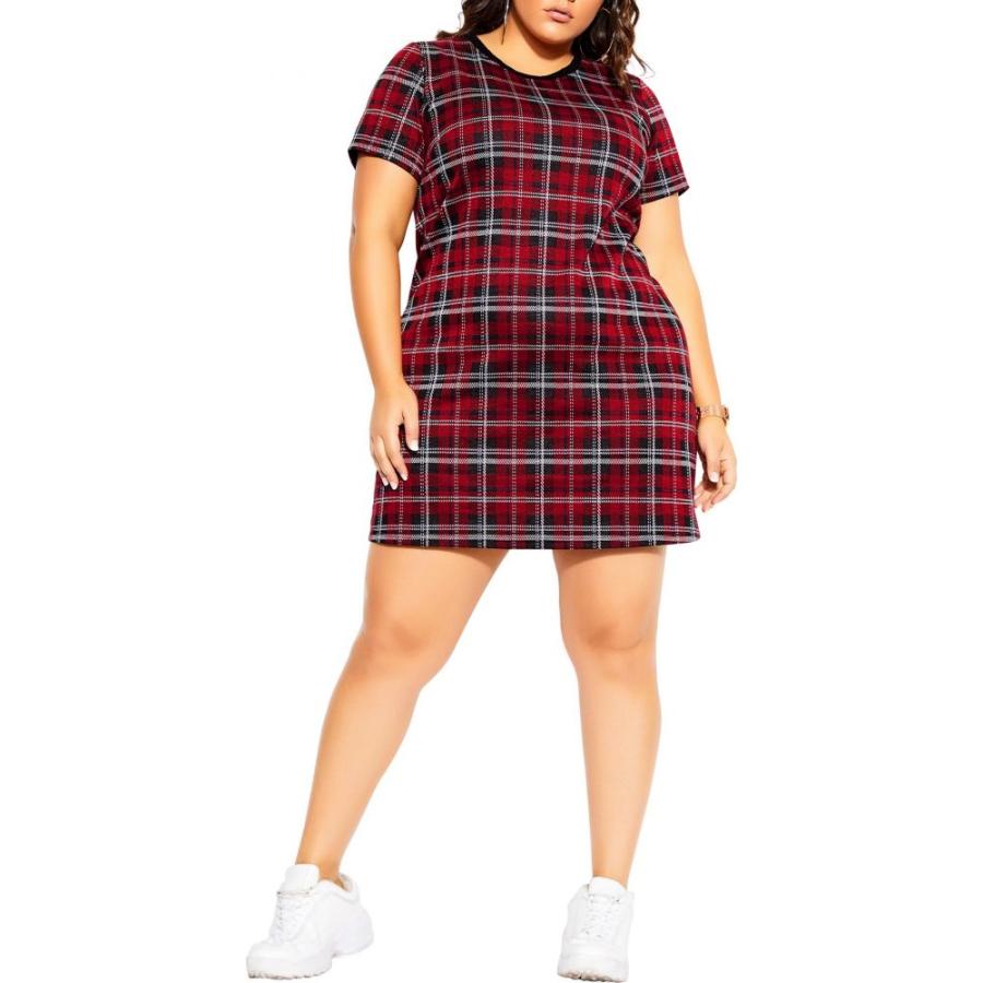 在庫 シティーシック City Chic レディース ワンピース ミニ丈 ワンピース ドレス Check Love Plaid Minidress Check 値下 値下げ Www Superavila Com