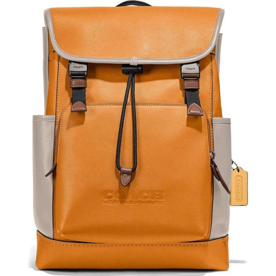 超人気の コーチ Coach メンズ バックパック リュック バッグ League Colorblock Leather Backpack Ji Butterscotch Multi お1人様1点限り Cataractresearch Org