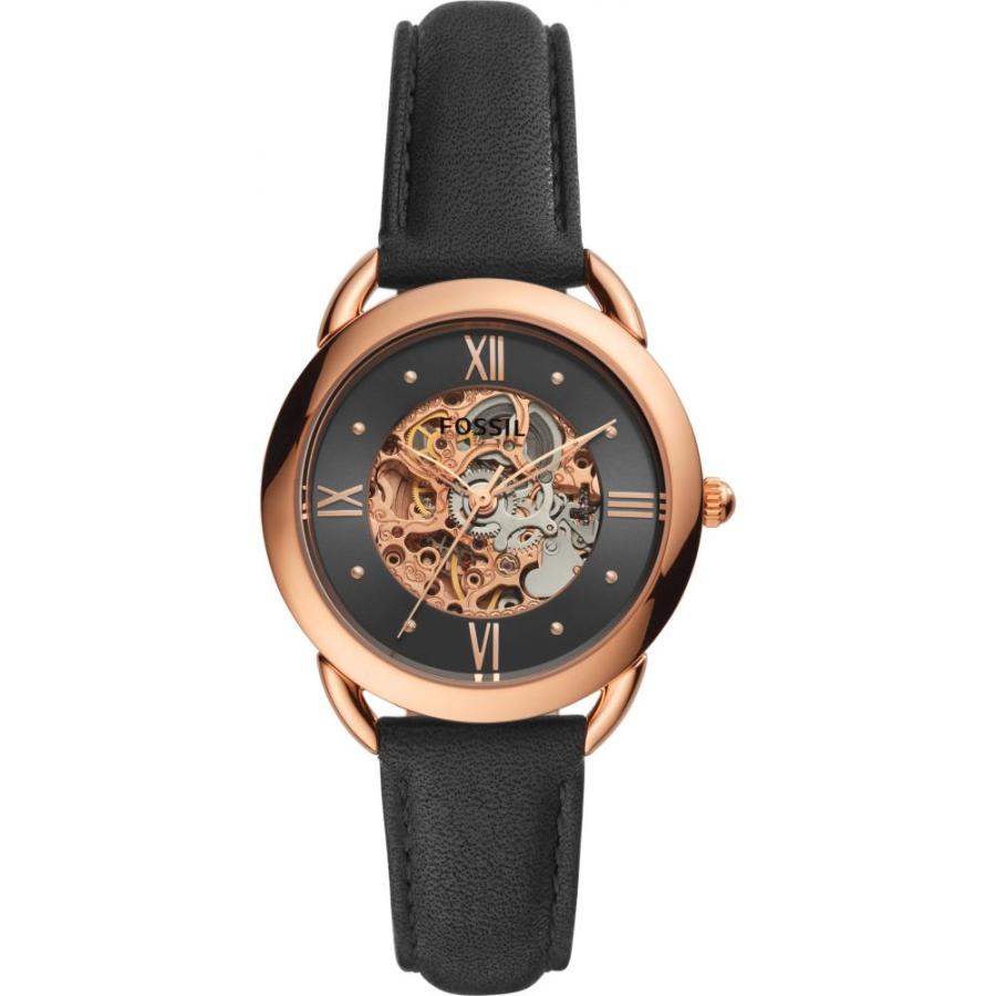 超格安一点 フォッシル FOSSIL レディース 腕時計 Tailor Skeleton Automatic Leather Strap Watch35mm Black/Blue/Rose Gold, 九重町 73b1a868