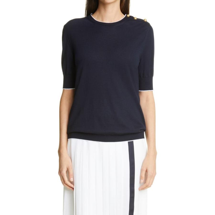 輝く高品質な マックスマーラ Max Mara レディース ニット セーター トップス Zircone Wool Sweater Blue Marino 希少 Uib Agency