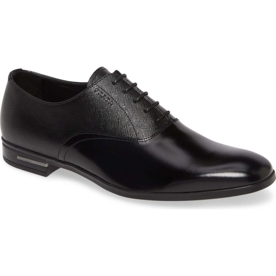 プラダ Prada メンズ 革靴 ビジネスシューズ ダービーシューズ シューズ 靴 Plain Toe Derby Nero Black Supersport Tn