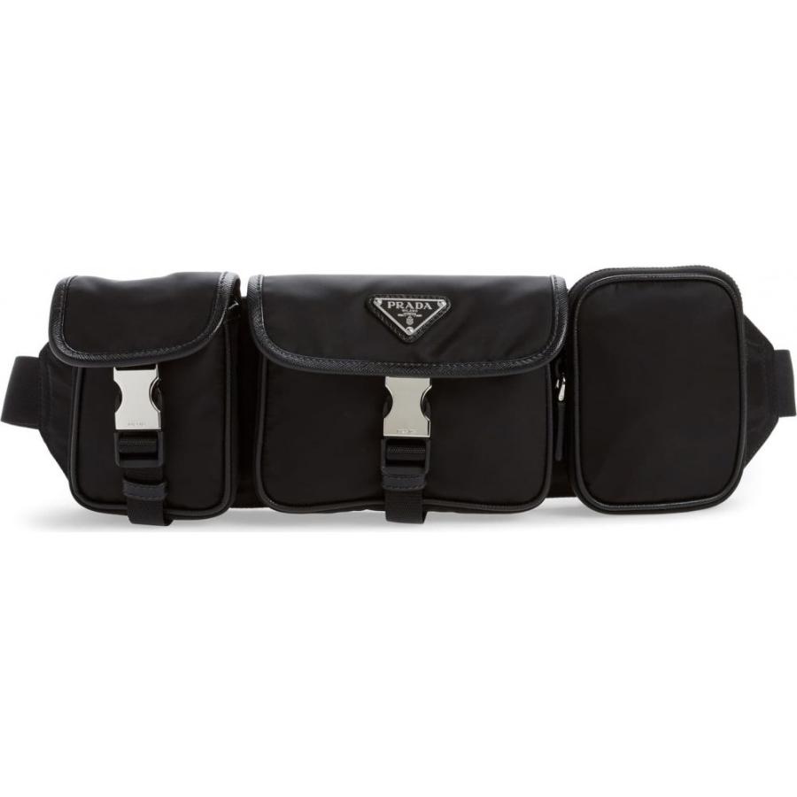 プラダ Prada メンズ ボディバッグ ウエストポーチ バッグ Tessuto Belt Bag Nero Supersport Tn