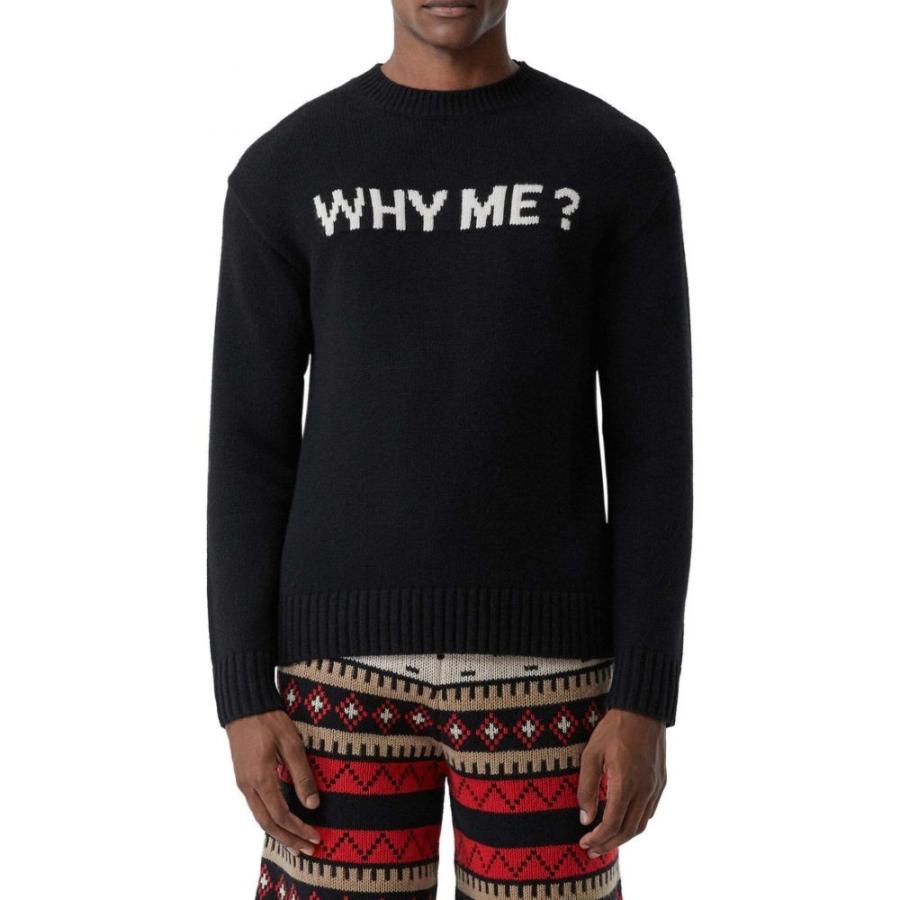 バーバリー Burberry メンズ ニット セーター トップス Corby Why Me Cashmere Sweater Black Antoniodomingo Es