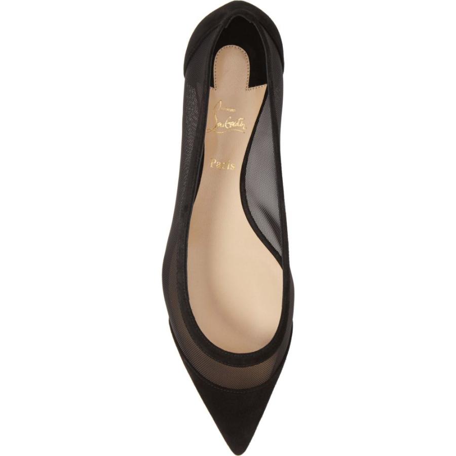 おすすめ クリスチャン ルブタン Christian Louboutin レディース スリッポン フラット シューズ 靴 Galativi Mesh Pointy Toe Flat Black 期間限定開催 Iswitcher Com