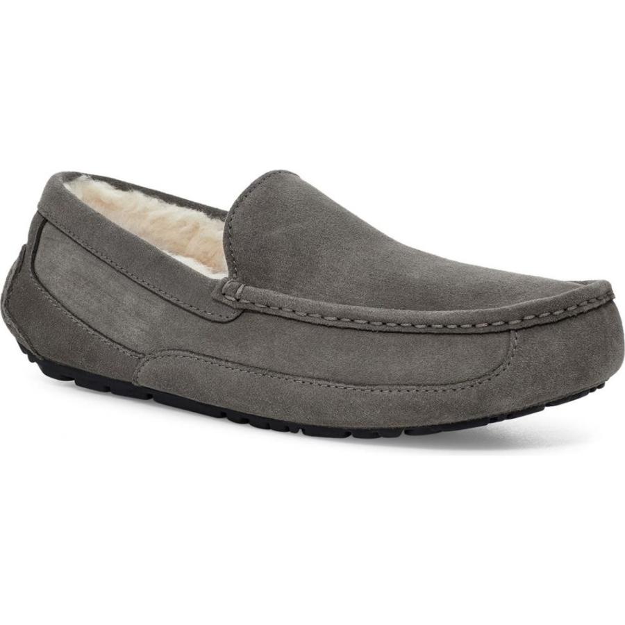 激安 新作 Ugg アグ Suede Grey Slipper Ascot シューズ 靴 スリッパ メンズ Ugg アグ シューズ 靴 メンズ スリッパ 下着 靴下 部屋着