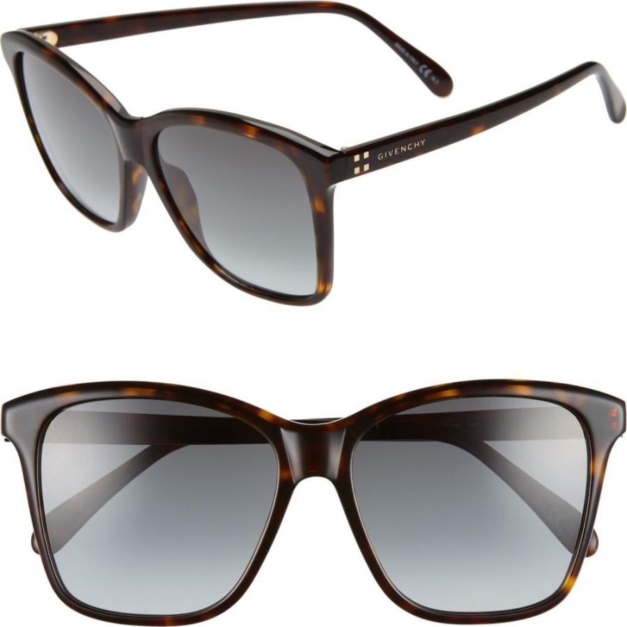超人気 ジバンシー Givenchy レディース メガネ サングラス スクエアフレーム 55mm Gradient Square Sunglasses Dark Havana 海外正規品 Klientsoft Com