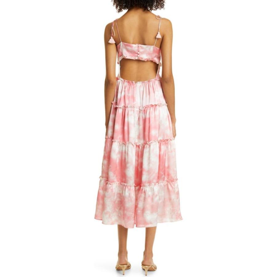 超特価激安 ワンピース レディース Hippie Haute ヒッピー オート レディース ワンピース ヒッピー オート Hippie Haute ａライン Multi White Rose Ash Dress Satin Silk Tiered Dye Tie ワンピース ドレス ワンピース チュニック