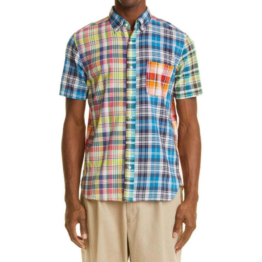 ビームス プラス Beams Plus メンズ 半袖シャツ トップス Madras Plaid Short Sleeve Button Down Shirt Panel Dp3 Ffb9a97bfc フェルマート エフ Fermart Ef 通販 Yahoo ショッピング