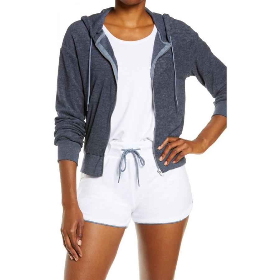 贅沢 Hoodie Terry Zip Toweling Eco トップス パーカー レディース Alternative オルタナティヴ True Blue Laguna And Navy Deep パーカー Sutevalle Org